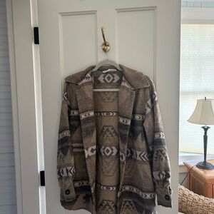 BB Dakota Brown and Pink Knit Jacket